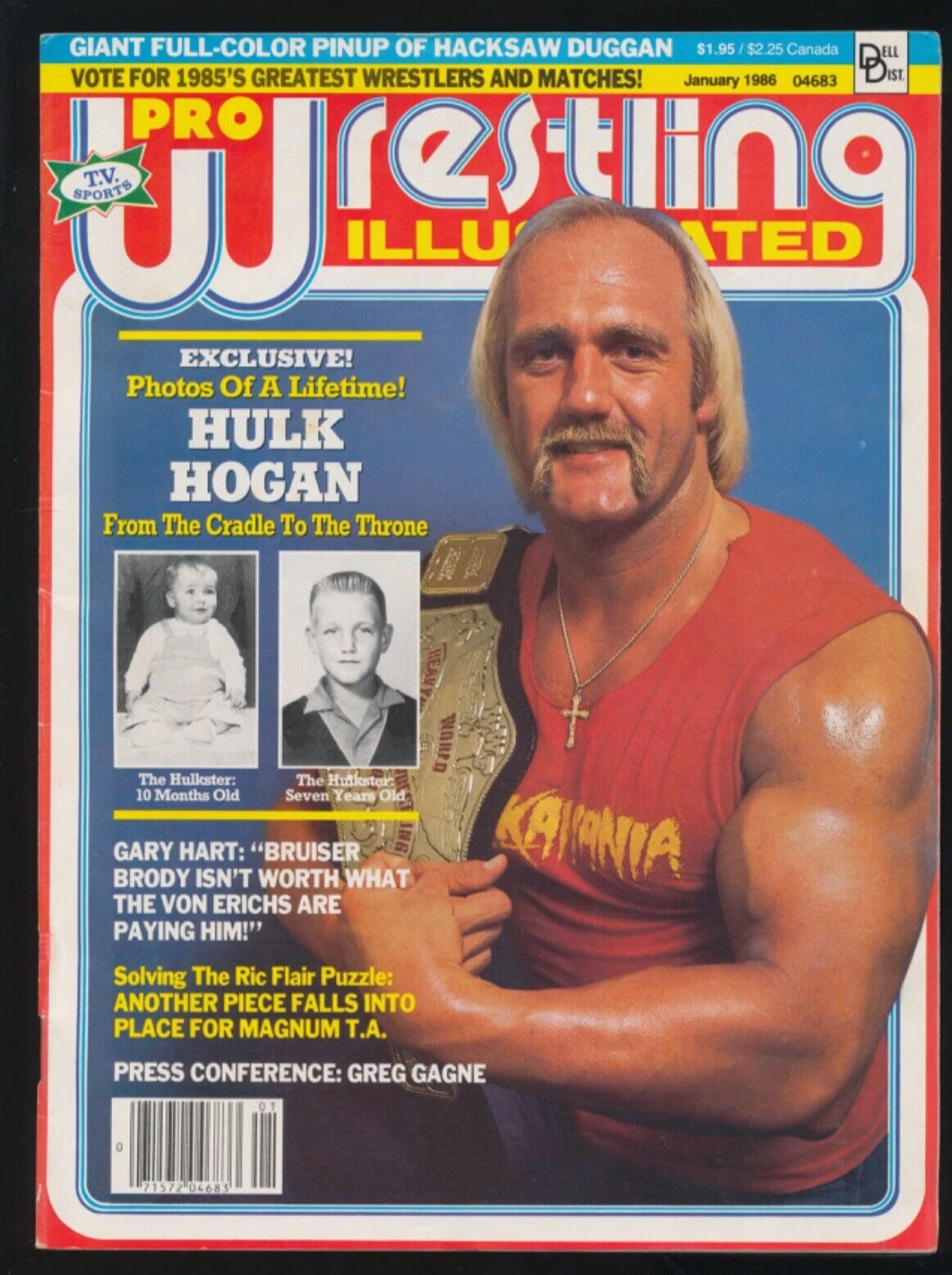 Pro Wrestling Illustrated Magazine WWF 1986年1月 ハルク ホーガン カバー ジム ダガン - 画像1/3