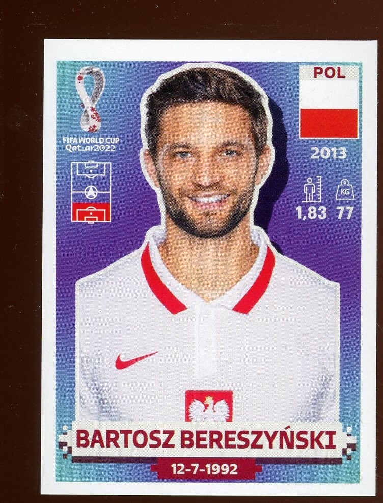 2022 Qatar Fifa World Cup Panini Sticker BARTOSZ BERESZYNSKI Poland POL6