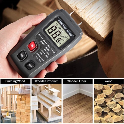 Misuratore di umidità legno LCD digitale 0-99,9% tester igrometro umidità test - Foto 8 di 17