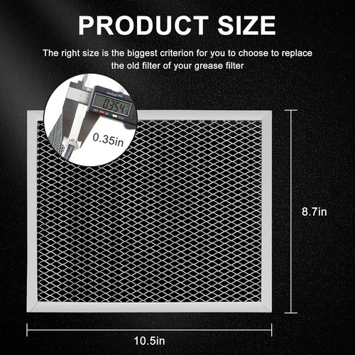 Charcoal Range Hood Filter 10.5"x8.75" for Kitchen Exhaust Fan, Oven Vent Filter - Picture 2 of 6