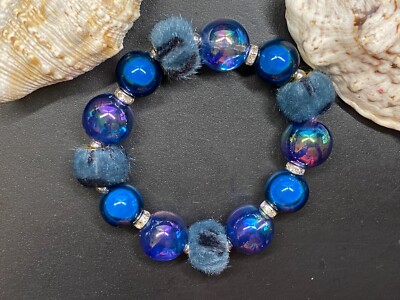 Armband Miracle Beads + div. Perlen Strass Puschel Gr. S Magic Beads #1005-7