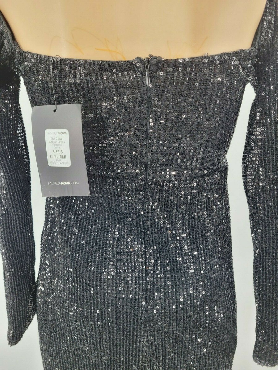Fashionnova Black Sequin Stretchy Gown Perfect for Wedding Guests, Prom Size S | eBay Fashionnova Black Sequin Stretchy Gown Perfect for Wedding Guests, Prom Size S | eBay