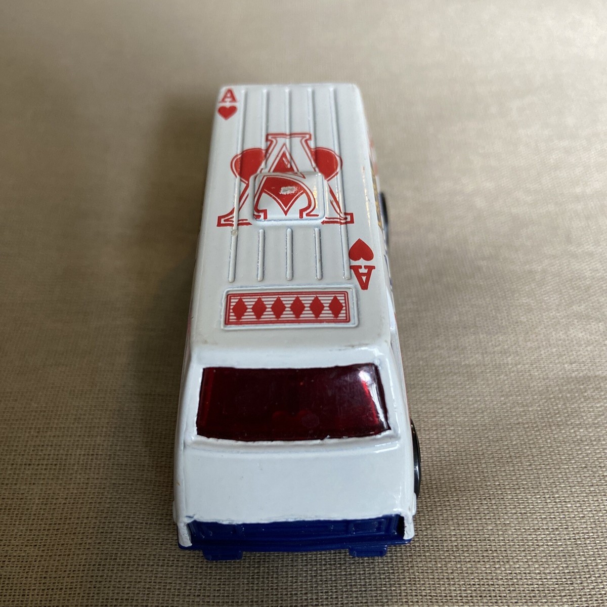 1974, 2013 Hot Wheels Super Van White HW Art Cars King Of Hearts