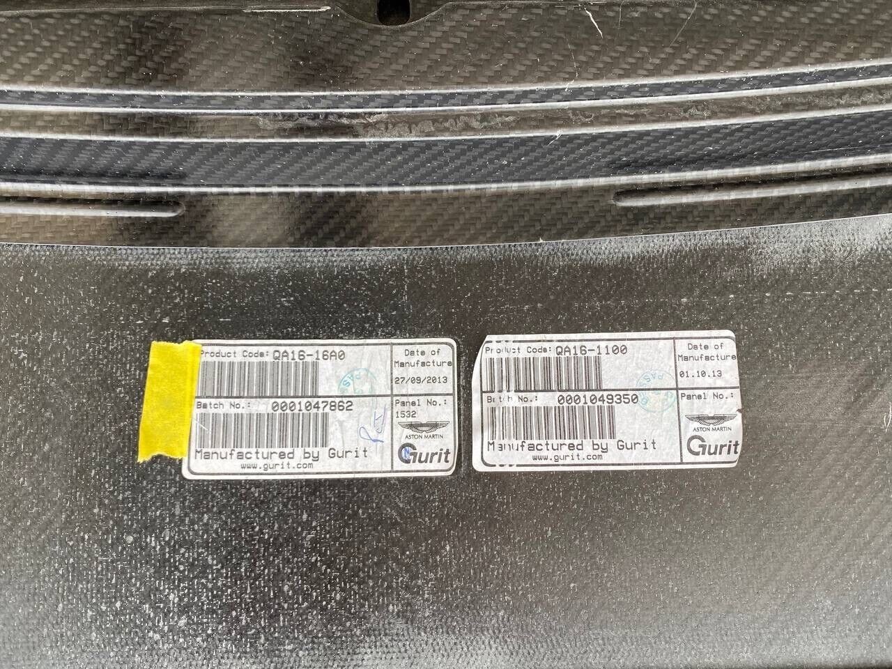 2014 2015 2016 2017 2018 ASTON MARTIN VANQUISH S HOOD BONNET CARBON FIBER OEM