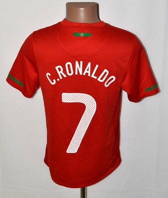 PORTUGAL 2010/2012 HOME FOOTBALL SHIRT NIKE #7 RONALDO SIZE S
