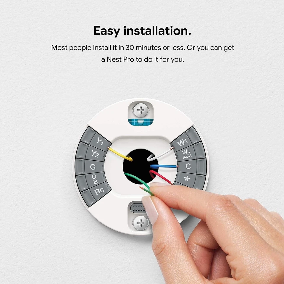 Black Google Nest 3rd Generation Learning Programmable Thermostat w/Base T3016US - Image 2 of 4
