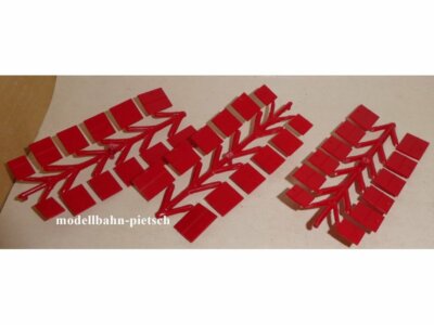 Merlau 1-3   rote Türen für Preiser Feuerwehrfahrzeuge - 3 Spritzlinge , H0 1:87