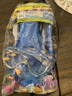 U.S. Divers Coral Mask Kids Youth Snorkeling Set S/M Adjustable Kids 4+