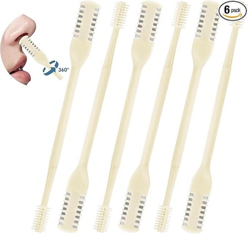 3 or 6 Pcs 2-In-1 Nasal Hair Cutter, Upgrade Double Sided Nose Hair Knife, 360°