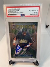 1995 Topps Finest Ruben Sierra Auto PSA Certified Autograph Signed Card