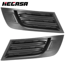 HECASA Fog Light Cover Trims Left & Right Side For Chevy Traverse 2013-2017 ABS