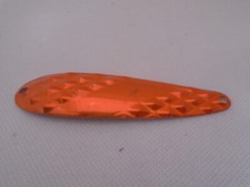 lot 3 FISHING SPOONS ORANGE CHROME for trolling, salmon, walleyes,trout,pickerel