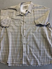 Dickies Button Down Shirt Men's 2XL Beige Plaid Temp-IQ Active/Outdoor Casual