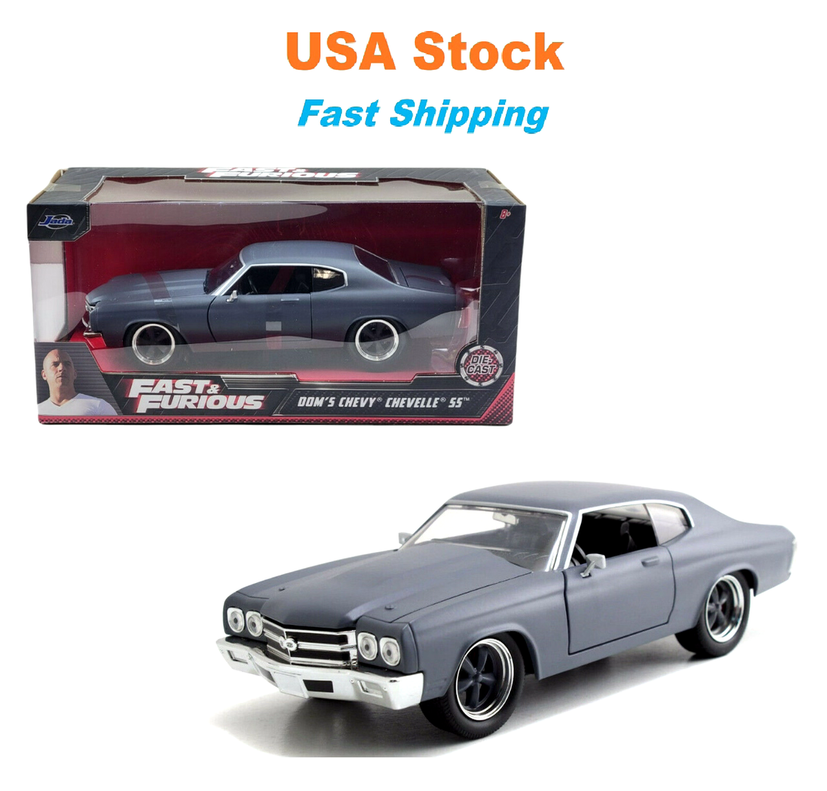 Fast And Furious 1970 Dom's Chevy Chevelle SS, JADA,Diecast Toy