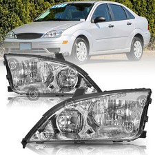 Headlights For 2005 2006 2007 Ford Focus Halogen Oe Style Lamps Leftright Set