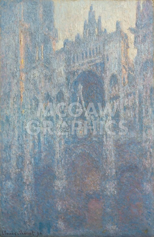 The Portal of Rouen Cathedral, Claude Oscar Monet, Wall Decor Art 14" x 11"2891 - Image 2 of 2