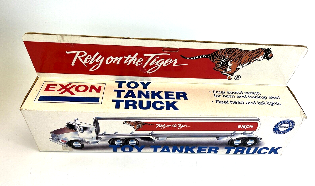 Vintage Exxon Rely on the Tiger Toy Tanker Truck 1993 Lights