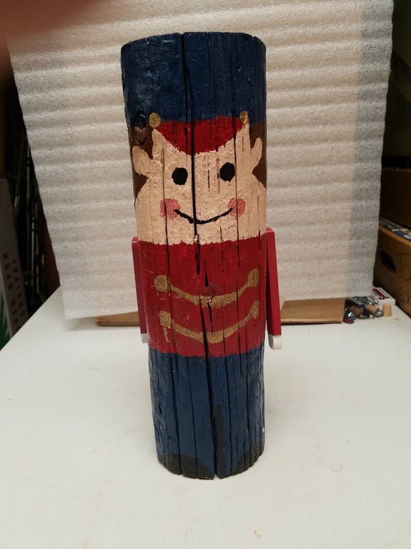 16" Handmade Wooden Toy Soldier