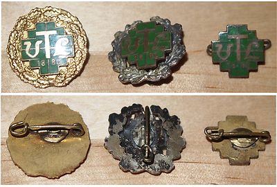Lot 3 Pieces Enameled Brooch Pins VTL 1880 / Please Note!