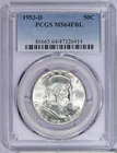 1953-D Franklin Half Dollar 50c PCGS MS64 FBL FS-402 "Booger" Variety