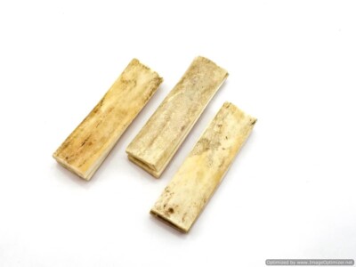6 PCS Cattle Bone Knife Handle Sword Gun Scale Making Supplies Material 5''x1.5''
