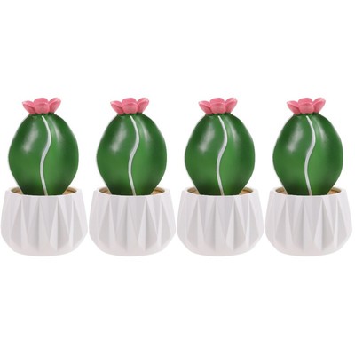  Set of 4 Simulations-Kaktus-Ornament Kakteendekor Topf Kaktus-Schmuck