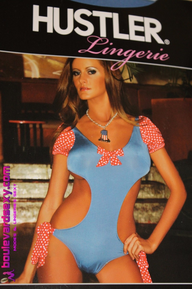 Monokini Rétro Hustler - Style Pin-up, Couleur Bleu Et Multicolore, En élasthanne