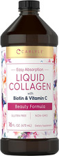 Liquid Collagen 16 Fl Oz with Biotin and Amino Acid Protein Natural Berry Flavor