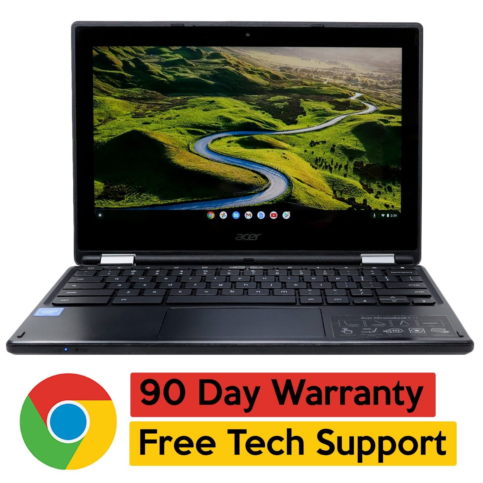 Acer C738T Chromebook 2-in-1 Touch 360 Hinge 11.6" Intel 1.6GHz 4GB 16GB SSD