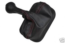 F�r Porsche Boxter Schaltung Leder Gamasche Rot Stich Ma�gefertigt Neu Im UK