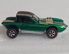 😯 NICE! 1968 Hot Wheels PYTHON, Green Racing Stripes, OG Redline, VG! L👀K