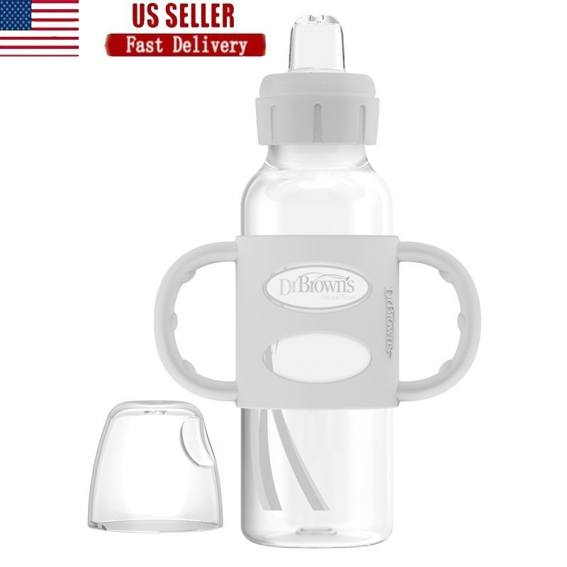 Sippy Spout Bottle W/ Silicone Handles Easy Transition Baby 