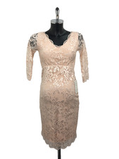TIFFANY ROSE 'ROSIE' Maternity Wedding Lace Dress Pearl Blush UK 16-18