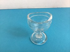 Antique Eye Wash Cup Clear Pedestal Glass 2.5" Medical Collectible USA made