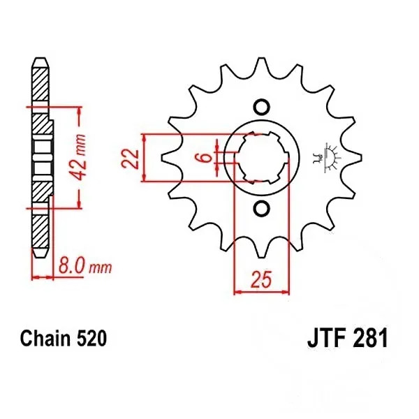 Ritzel Antriebsritzel 15-ZäHne 520-Teilung FüR Honda XR 250 R Bj. 1981-1983-image
