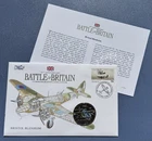 Guernsey £5 Coin 70th Anniv Battle Britain PNC Bristol Blenheim Info Card