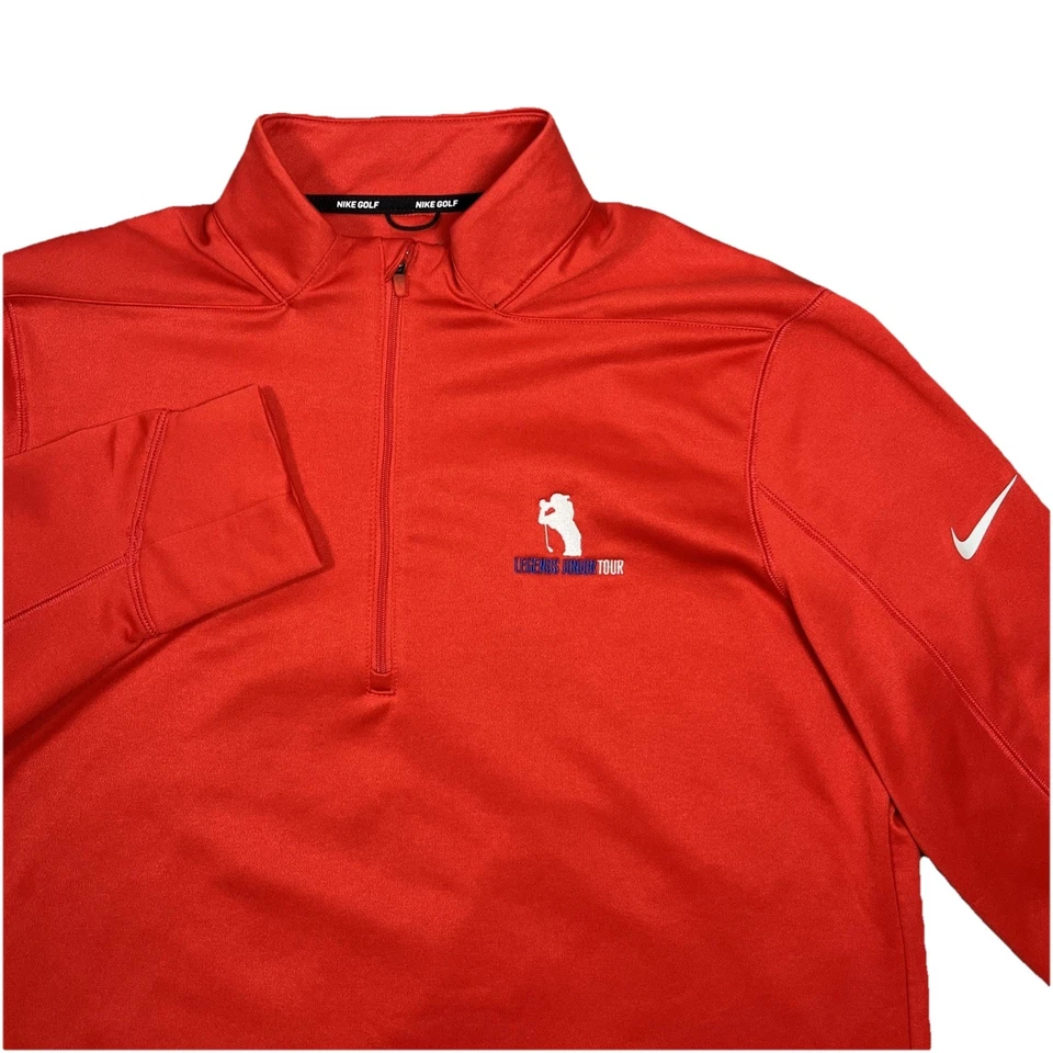 Nike Golf Legends Junior Tour Hombres 1/4 Cremallera Rendimiento Pullover Polar Mediano Foto 2 de 4