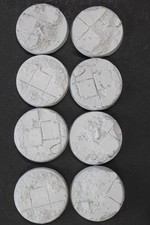 40 mm Round Scenic Resin Bases x 8 Block