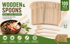 Wooden Spoons 6.3 Inch Wooden Cutlery For Catering Party Wedding Pack of 100