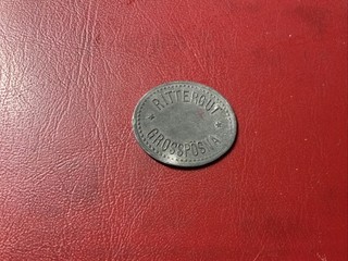 Rittergut Grosspösna Marke für 1/2 L. Zink oval (33)