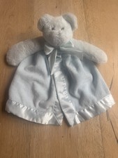 Bearington Baby Lovey Plush Bear 14" Blue Satin Security Blanket PriceFirm