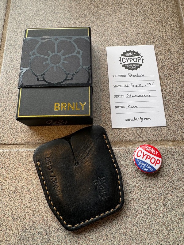 Burnley BRNLY Rose Stamp .375 Limited Edition THICK Cypop - Brass + Cozie - HTF