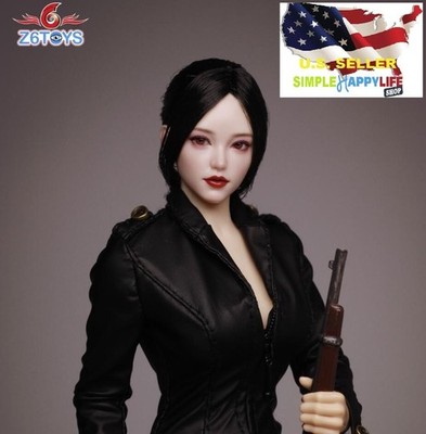Z6TOYS 1/6 Female Head Sculpt Movable Eyes For 12'' Figure worldbox ZC019 B  USA 