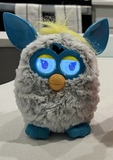 Hasbro Furby Boom Rain Cloud Gray Grey Teal Blue Interactive 2012 Tested Works