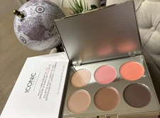Iconic London Multi-Use Cream Blush, Bronze & Highlight Cream Palette MSRP X3