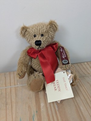 Russ Berrie Mohair Collection Past Times Buckley Teddybär mit Etikett limitierte Auflage Spielzeug