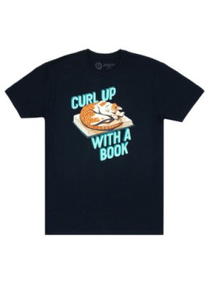 Curl Up with a Book Unisex T-Shirt X-Large by Out of Print