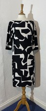 Wallis Size 10 Dress Black White Casual Work Party Zip 1532