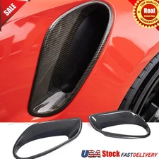 For Porsche 911 991 Turbo 2014-2018 Dry Carbon Fiber Side Fender Air Vent Covers