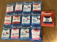 13 Russ Teddy Talk t shirts in package bear Garfield lot rare vintage 1980's
